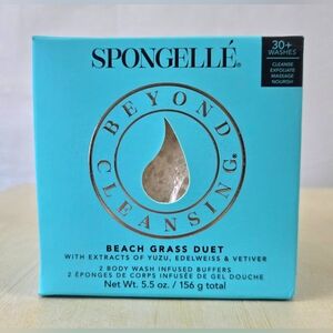 NIB Spongelle Beach Grass Duet Box Of 2 Body Wash Infused Buffers